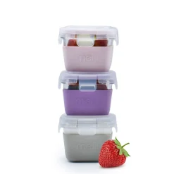 Lunchbox Accessories|Starting Solids*Melii Glass Containers with Silicone Sleeve 3 Pack