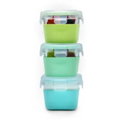 Lunchbox Accessories|Starting Solids*Melii Glass Containers with Silicone Sleeve 3 Pack