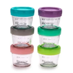 Lunchboxes, Snackboxes & Snack Bags|Starting Solids*Melii Glass Food Container - 6 Pack
