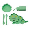 Bowls, Plates & Cutlery*Melii Silicone 5 Piece Feeding Gift Set - Dinosaur