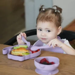 Bowls, Plates & Cutlery*Melii Silicone 5 Piece Feeding Gift Set - Cat