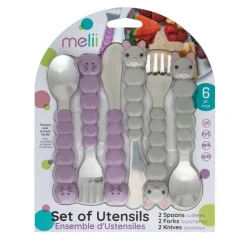 Lunchbox Accessories|Bowls, Plates & Cutlery*Melii Utensil Animal Set 6 Piece