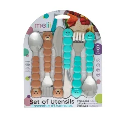 Lunchbox Accessories|Bowls, Plates & Cutlery*Melii Utensil Animal Set 6 Piece