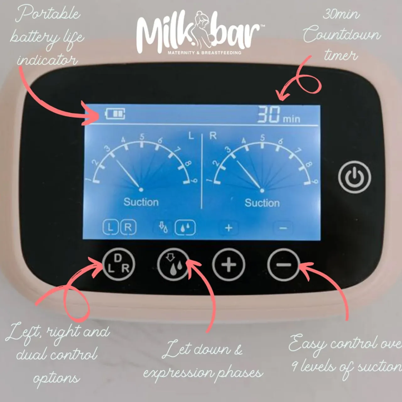 Breast Pumps & Accessories|Breast Pumps & Accessories*Milkbar Advanced Flow Electric Breast Pump - Double