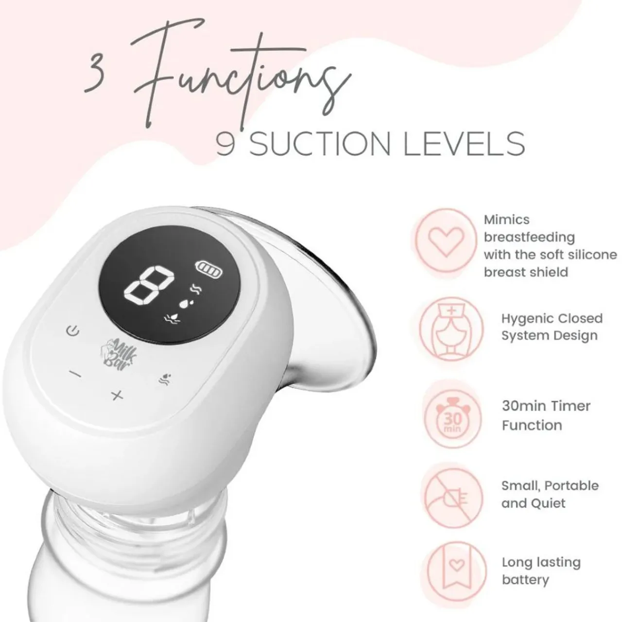 Breast Pumps & Accessories|Breast Pumps & Accessories*Milkbar Pure Freedom Portable SINGLE Breast Pump