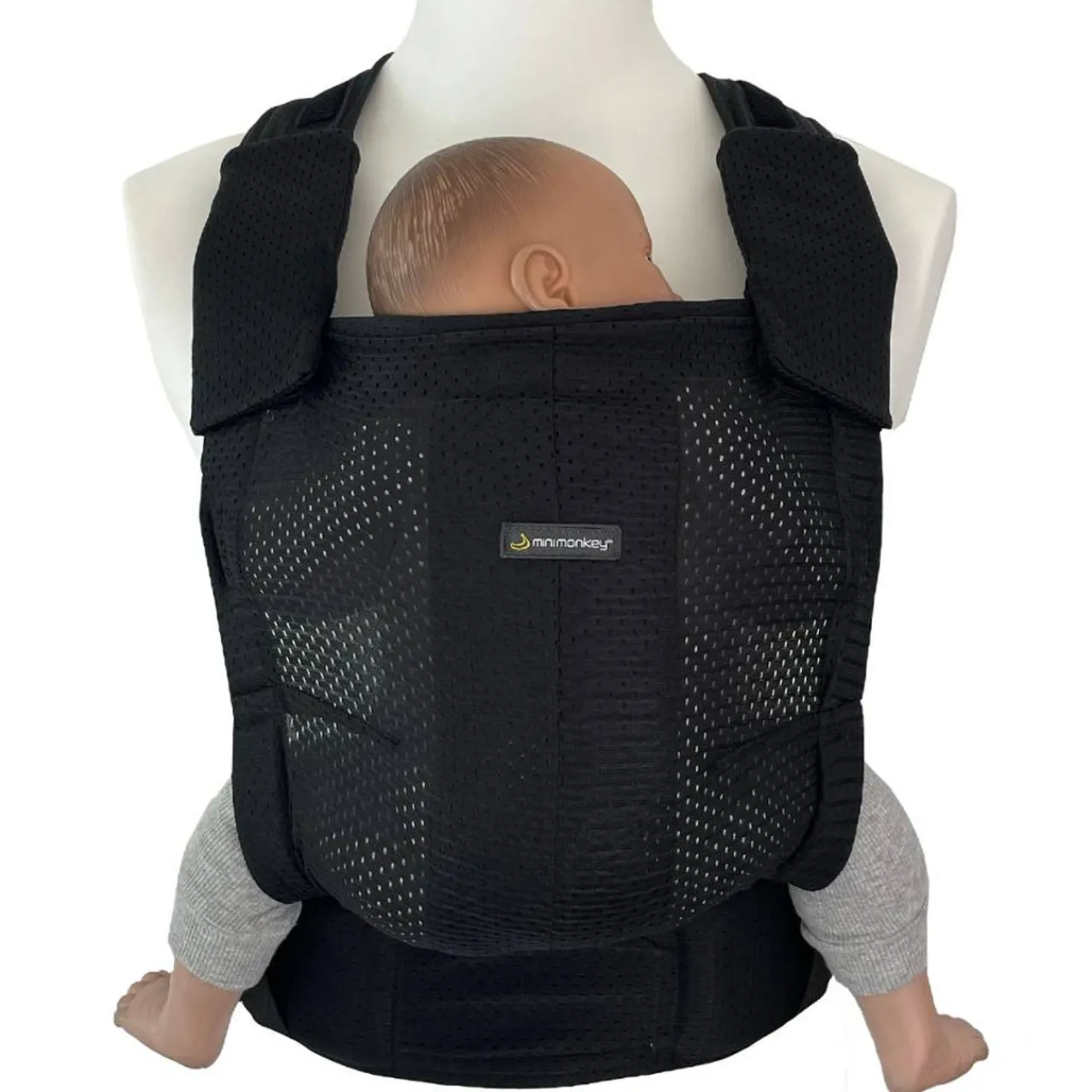 Buckle Carriers*Minimonkey Mesh Baby Carrier - Clearance Black