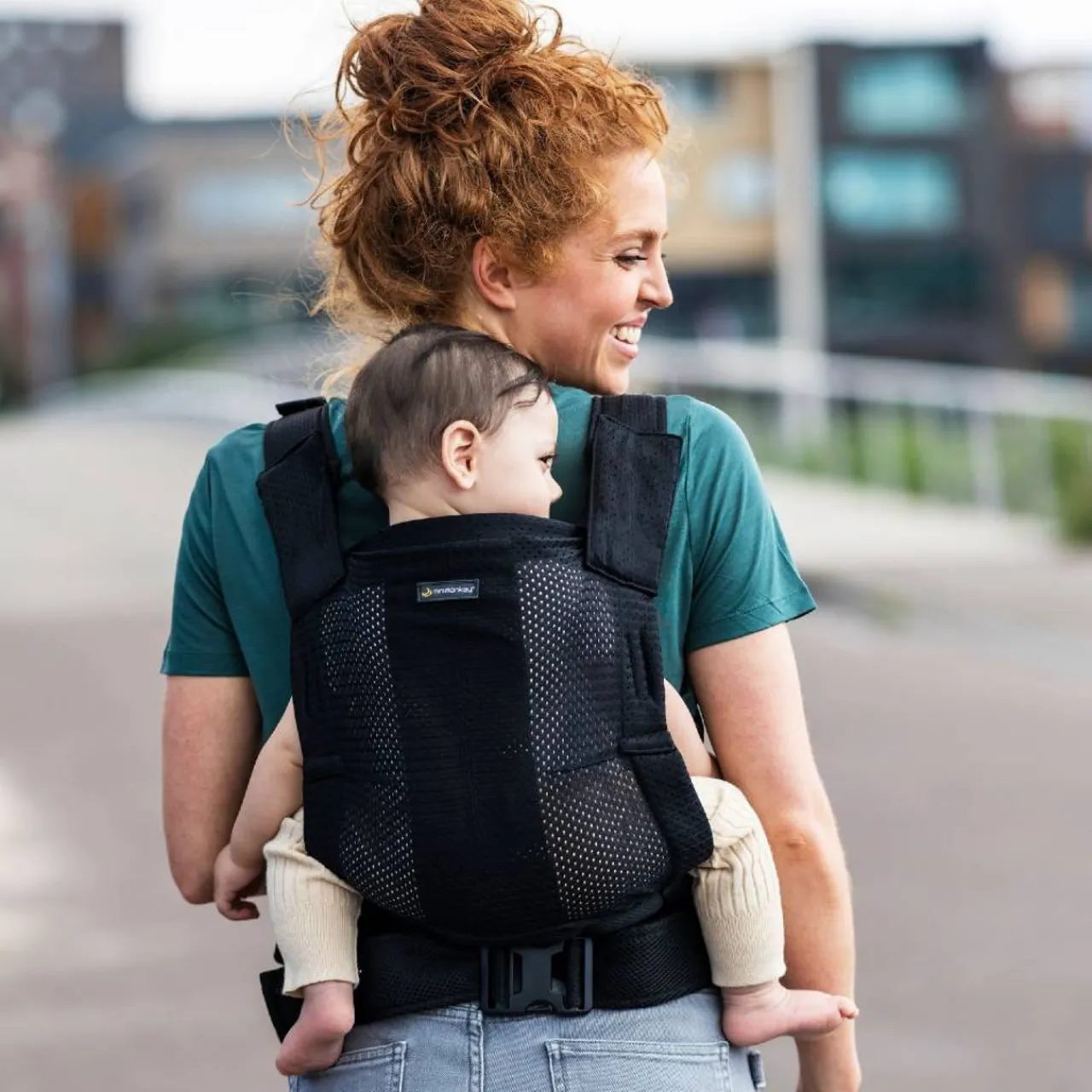 Buckle Carriers*Minimonkey Mesh Baby Carrier - Clearance Black