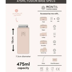 Gifts For Mum|Drink Bottles & Travel Cups*MontiiCo Fusion Universal Insulated Base - 475ml