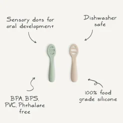 Bowls, Plates & Cutlery*Mushie First Feeding Baby Spoons 2pk