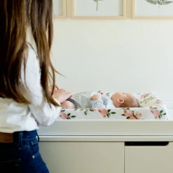 Change Mats & Baskets|Change Tables, Mats & Baskets*Little Unicorn Muslin Change Pad Cover - Discontinued packaging Watercolour Roses