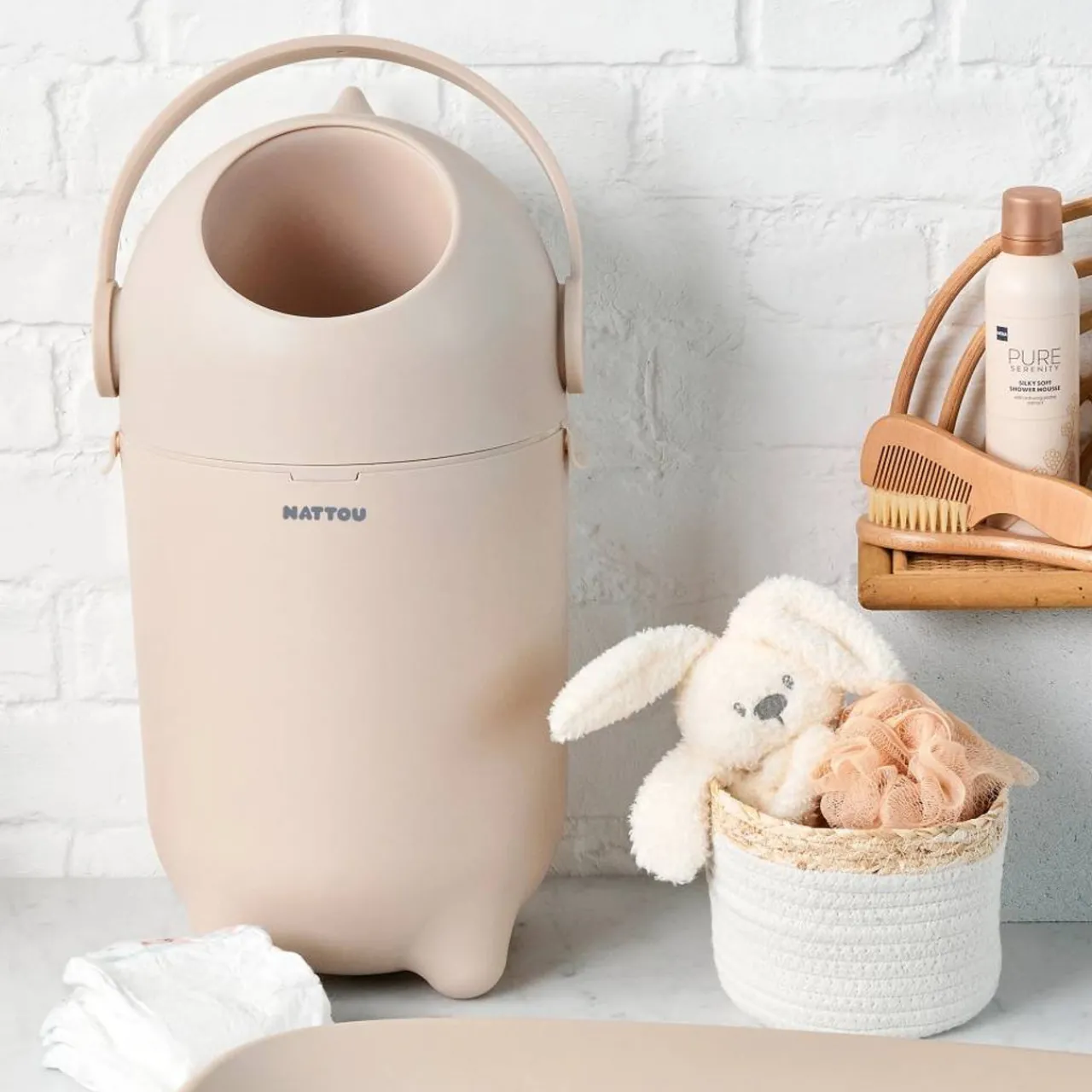 Nappies, Wipes & Wet Bags*Nattou DROPY Nappy Bin