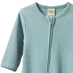 Sleepwear & Pjs*Nature Baby Cotton Rib Dreamlands Zipsuit Powder Blue