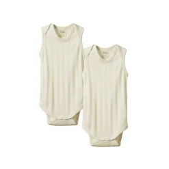 Bodysuits & Singlets*Nature Baby Derby Singlet Bodysuit - 2 Pack Natural