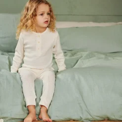 Sleepwear & Pjs*Nature Baby Long Sleeve Pointelle Pyjamas 2pc Natural