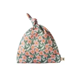Accessories*Nature Baby Merino Knotted Beanie Garland Print