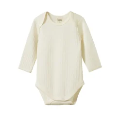 Bodysuits & Singlets|Merino Clothing & Sleepwear*Nature Baby Merino Pointelle Long Sleeve Bodysuit