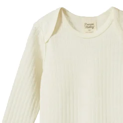 Bodysuits & Singlets|Merino Clothing & Sleepwear*Nature Baby Merino Pointelle Long Sleeve Bodysuit