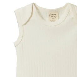 Bodysuits & Singlets|Merino Clothing & Sleepwear*Nature Baby Merino Pointelle Singlet Natural