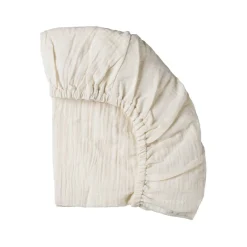 Moses Basket Bedding*Nature Baby Muslin Fitted Sheet 2pk - 74 x 38cm Natural Crinkle