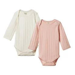Bodysuits & Singlets*Nature Baby Organic Cotton Derby Rib Bodysuit - 2 pack