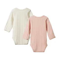 Bodysuits & Singlets*Nature Baby Organic Cotton Derby Rib Bodysuit - 2 pack
