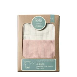 Bodysuits & Singlets*Nature Baby Organic Cotton Derby Rib Bodysuit - 2 pack