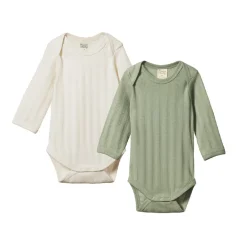 Bodysuits & Singlets*Nature Baby Organic Cotton Derby Rib Bodysuit - 2 pack