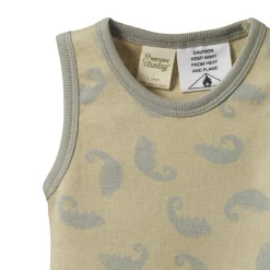 Sleepwear & Pjs*Nature Baby Organic Cotton Singlet Pyjama Set Chameleon Moss Print