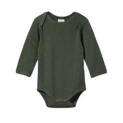 Bodysuits & Singlets*Nature Baby Pointelle Long Sleeve Bodysuit