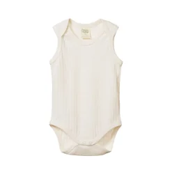 Bodysuits & Singlets*Nature Baby Pointelle Singlet Bodysuit Natural