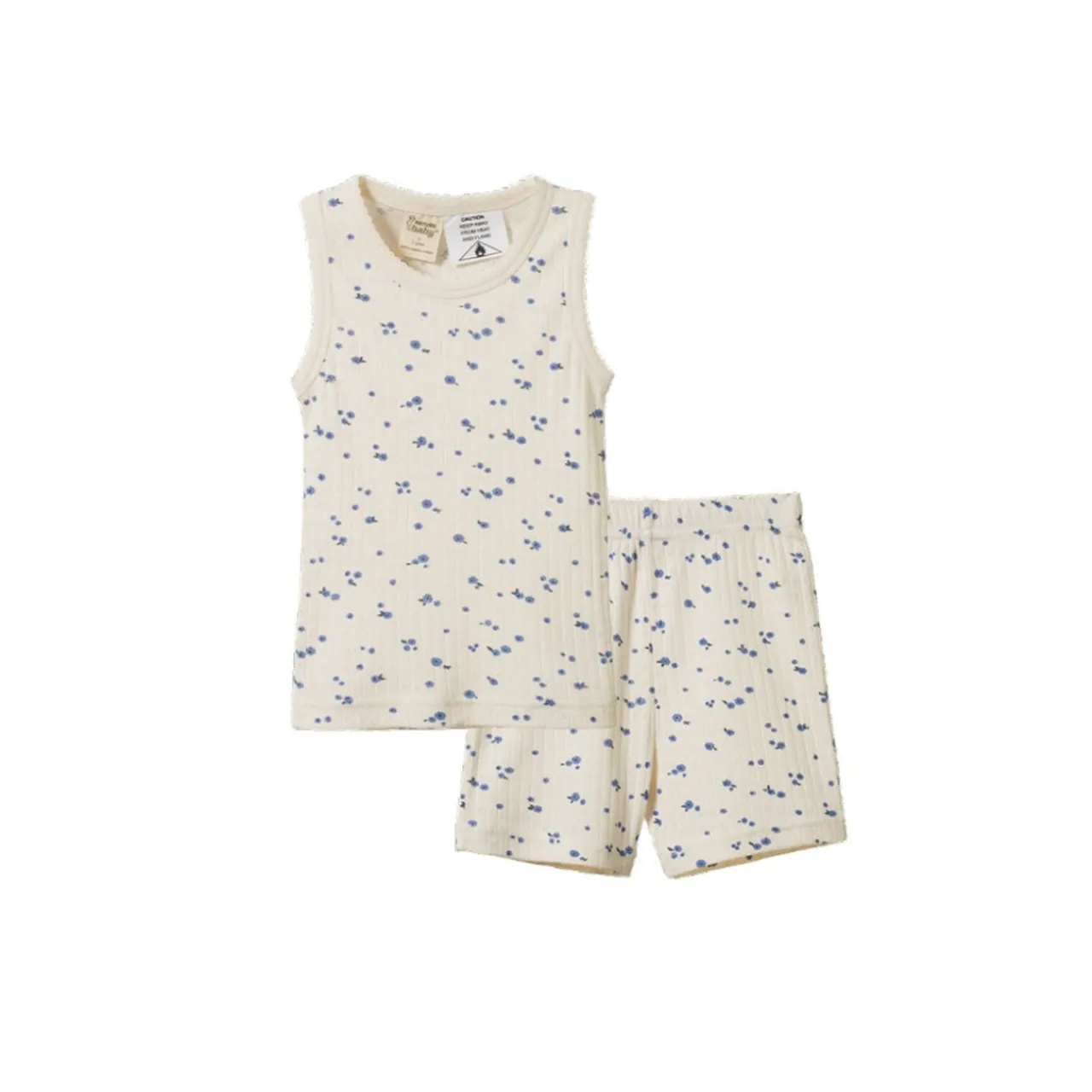 Sleepwear & Pjs*Nature Baby Pointelle Singlet Pyjama Set