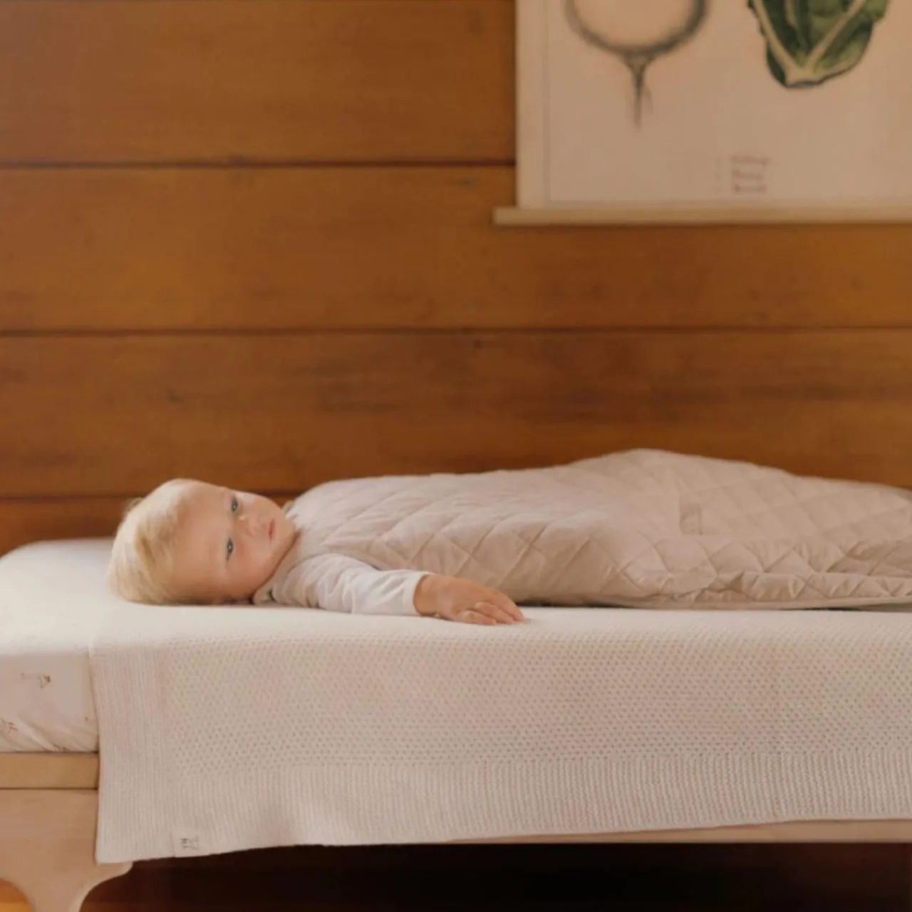 Winter Sleeping Bags*Nature Baby Quilted Cotton & Merino Duvet Sleeping Bag Feather