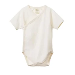 Bodysuits & Singlets*Nature Baby Short Sleeve Cotton Kimono Bodysuit Natural