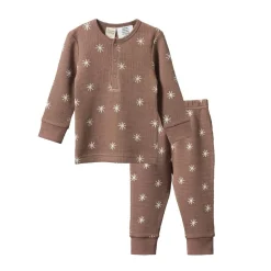 Sleepwear & Pjs*Nature Baby Waffle Long Sleeve Pyjamas Twinkle Print