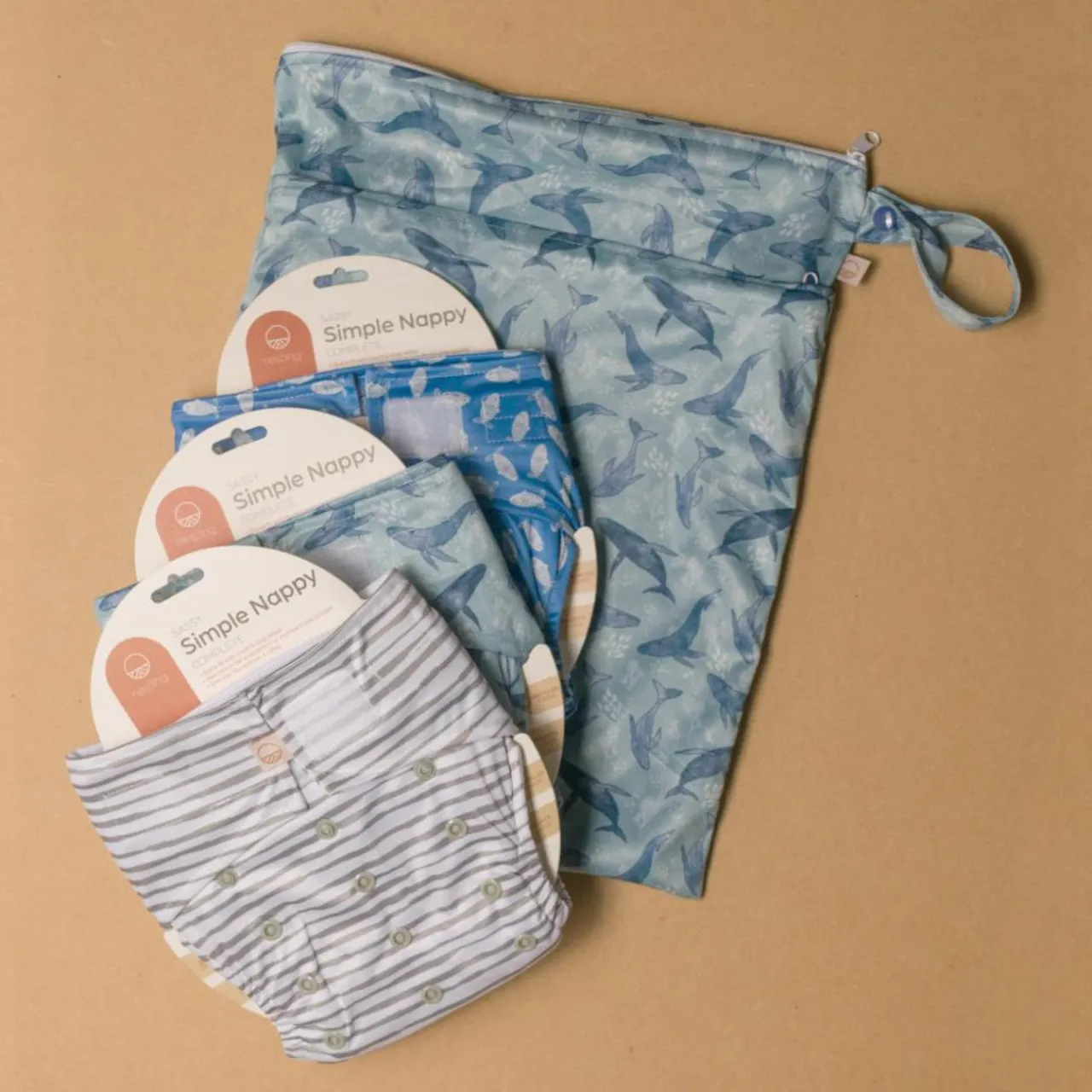 Kids Bags & Backpacks|Nappies, Wipes & Wet Bags*Nestling Double Pocket Wet Bag