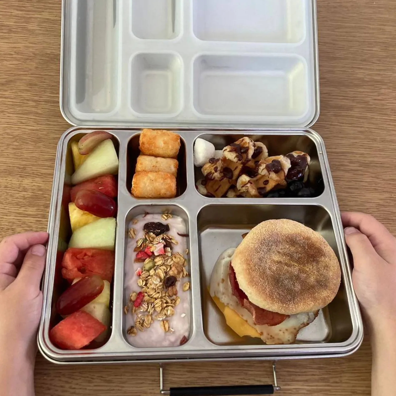 Grown Ups|Lunchboxes, Snackboxes & Snack Bags*Nestling Stainless Steel Jumbo Bento Box