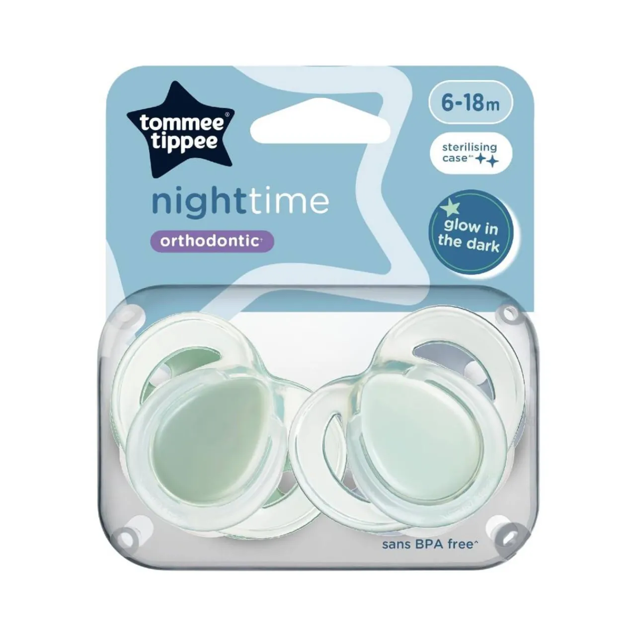 Dummies & Accessories*Tommee Tippee Night Time Soothers - 2 pack