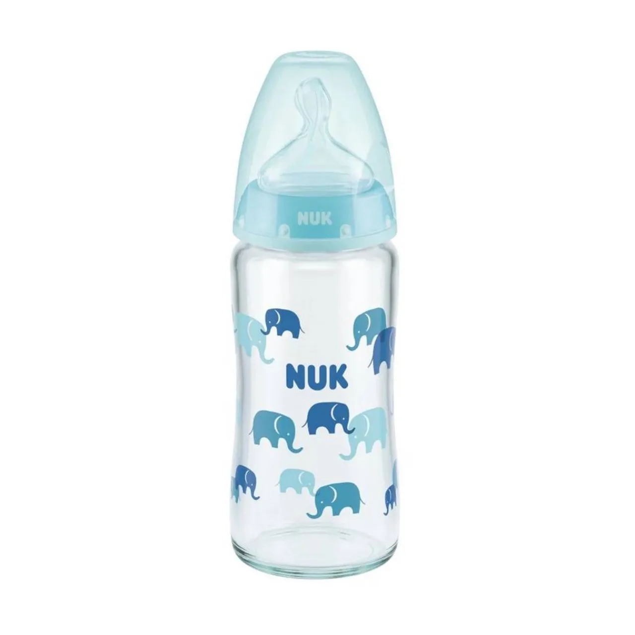 Bottles & Teats*Nuk First Choice Glass Bottle Wide Neck Blue