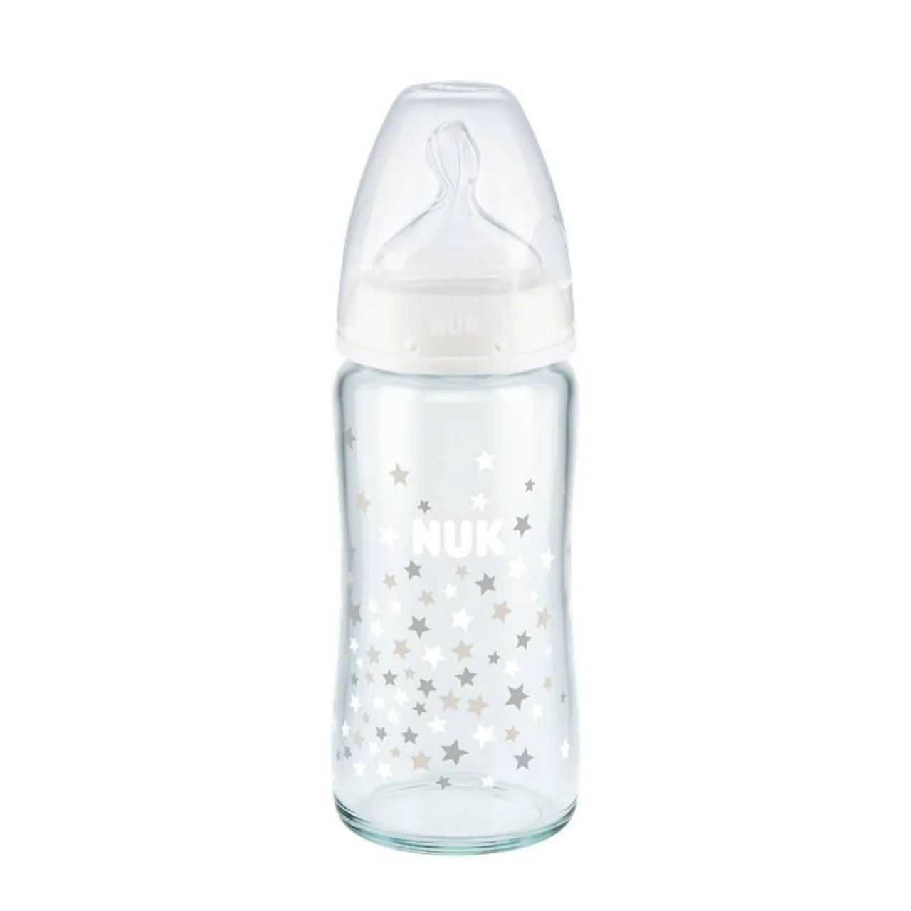 Bottles & Teats*Nuk First Choice Glass Bottle Wide Neck White