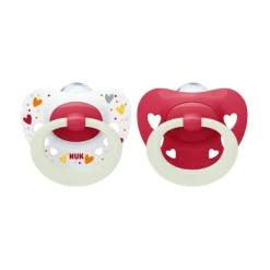 Dummies & Accessories*Nuk Signature Silicone Night Soother 2pk