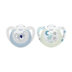 Dummies & Accessories*Nuk Star Day & Night Silicone Soothers