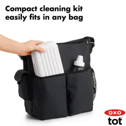 Cleaning & Sterilising*OXO Tot On the Go Drying Rack & Bottle Brush Grey
