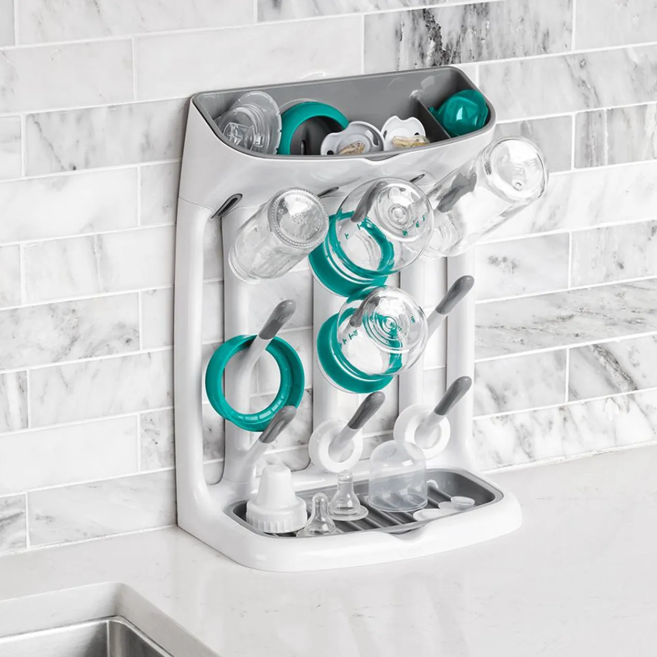 Cleaning & Sterilising*OXO Tot Space Saving Drying Rack Grey