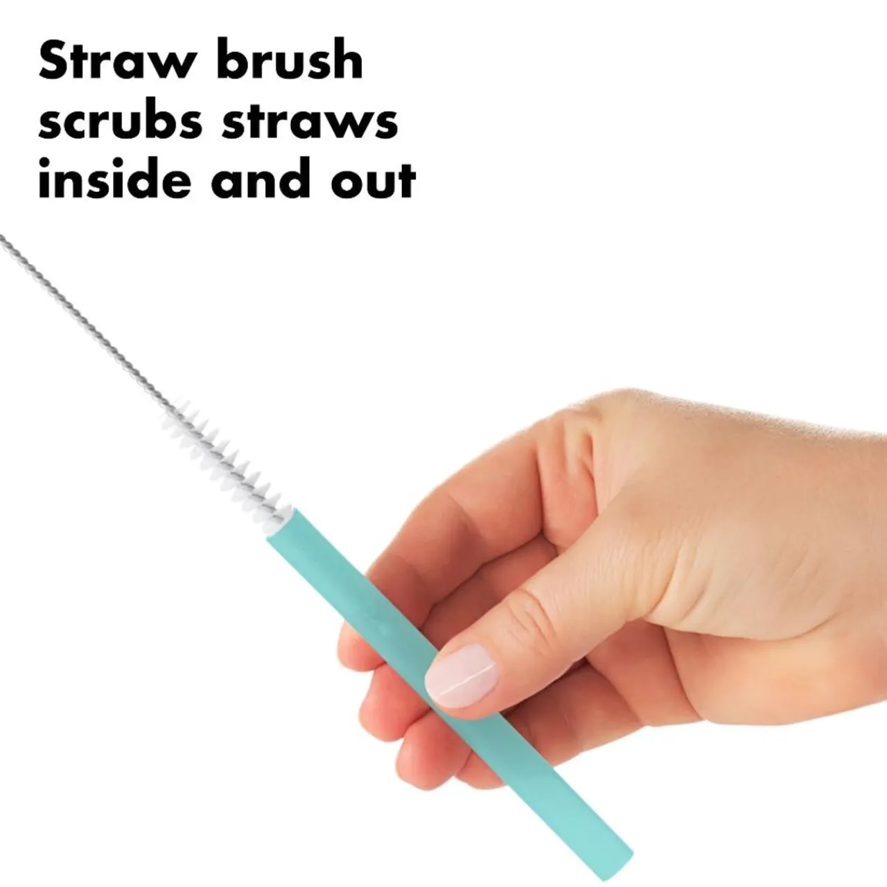 Cleaning & Sterilising*OXO Tot Water Bottle & Straw Cup Cleaning Set Grey