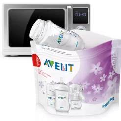 Cleaning & Sterilising*Phillips Avent Microwave Steriliser Bags 5 Pack