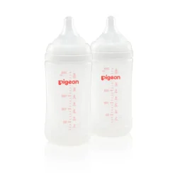 Bottles & Teats*Pigeon Baby Pigeon SoftTouch Wide Neck Bottle PP Twin Pack
