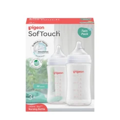 Bottles & Teats*Pigeon Baby Pigeon SoftTouch Wide Neck Bottle PP Twin Pack
