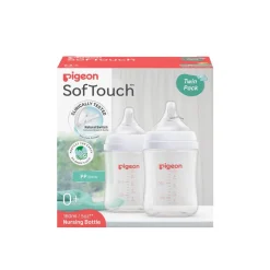 Bottles & Teats*Pigeon Baby Pigeon SoftTouch Wide Neck Bottle PP Twin Pack