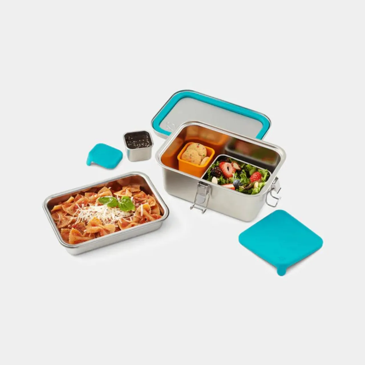 Lunchboxes, Snackboxes & Snack Bags|Lunch Boxes, Snack Boxes & Insulated Bags*PlanetBox Stainless Steel Lunchbox - Explorer PlanetBox Stainless