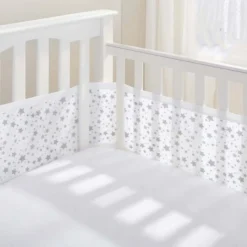 Safe Sleep*BreathableBaby Print Breathable Mesh Cot Liner - 4 Sides